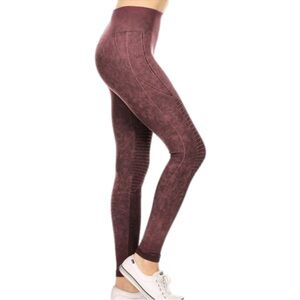Yelete | Size Small High Waisted Compression Moto Style Leggings